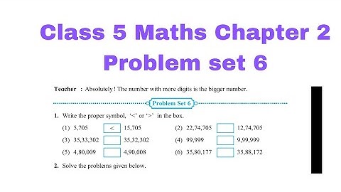 Class 5 Maths Chapter 2 | Problem set 6 | Maharashtra State board