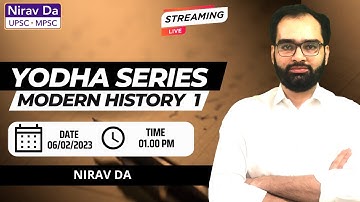 UPSC YODDHA SERIES | L7 Modern History PYQs |  | Nirav Da