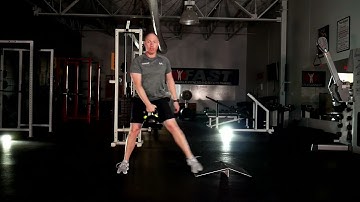 Offset Lateral Lunge to Slant Board with Drop