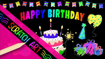 Happy Birthday Song - Scratch Art by KidsColorFun