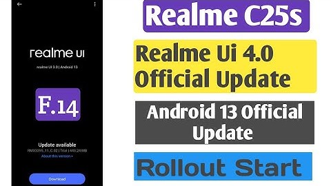 Realme C25s Android 13 Official Update | Rollout Start | F.16 Official Update
