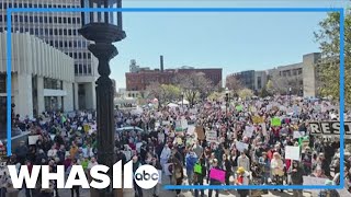 'No Kings' protesters denounce Trump administration in Louisville rally