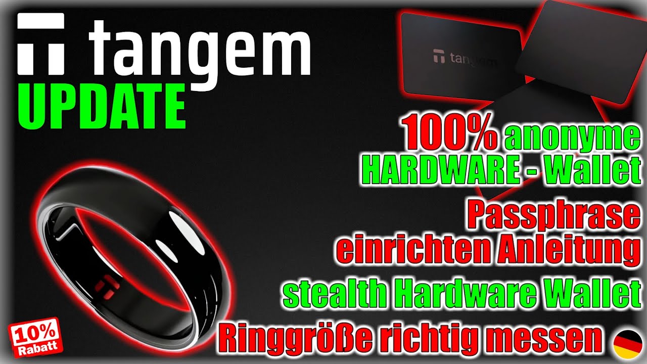 100% ANONYME Krypto-Hardware Wallet❓riesenTangem Update & braucht man den  Ring❓ - Deutsch/ German