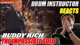 Drum Teacher Reacts to Buddy Rich Impossible Solo | Drum Teacher React Series