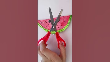 How to make a Squishmallow 🍉Squish watermelon🍉#diy #paper_craft #papertoy