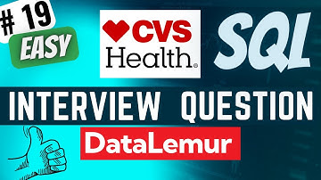 (Part 2) CVS HEALTH Interview Question Solved - SQL | "Pharmacy Analytics" | Everyday Data Science