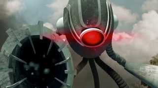 Mech alien tripod against humans War of the worlds