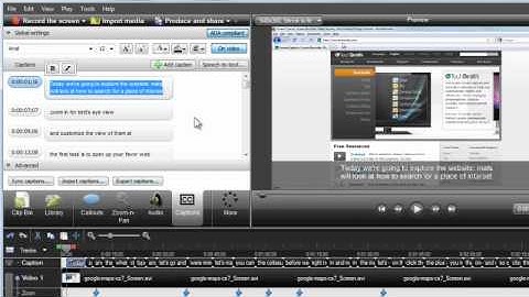 Camtasia Studio caption series speech to text