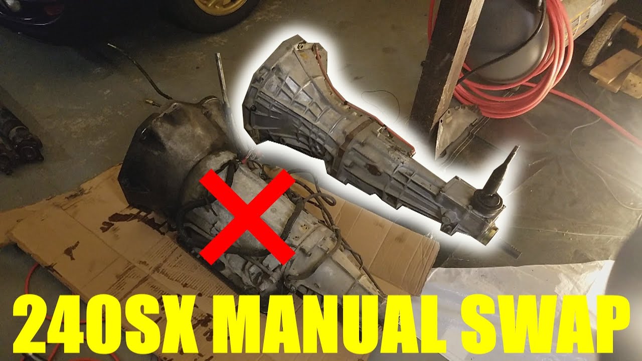 240sx Automatic to Manual Transmission Swap - YouTube