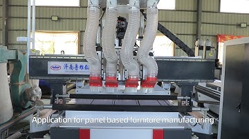 Auto nesting router CNC wood router machine four spindles CNC router 1325 for wood cabinet door