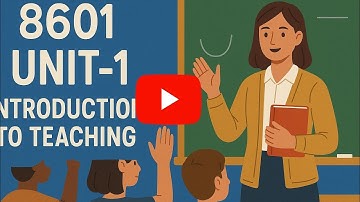 8601 Unit-1 Introduction to teaching #8601 #aiou #b.ed #teacher #educators