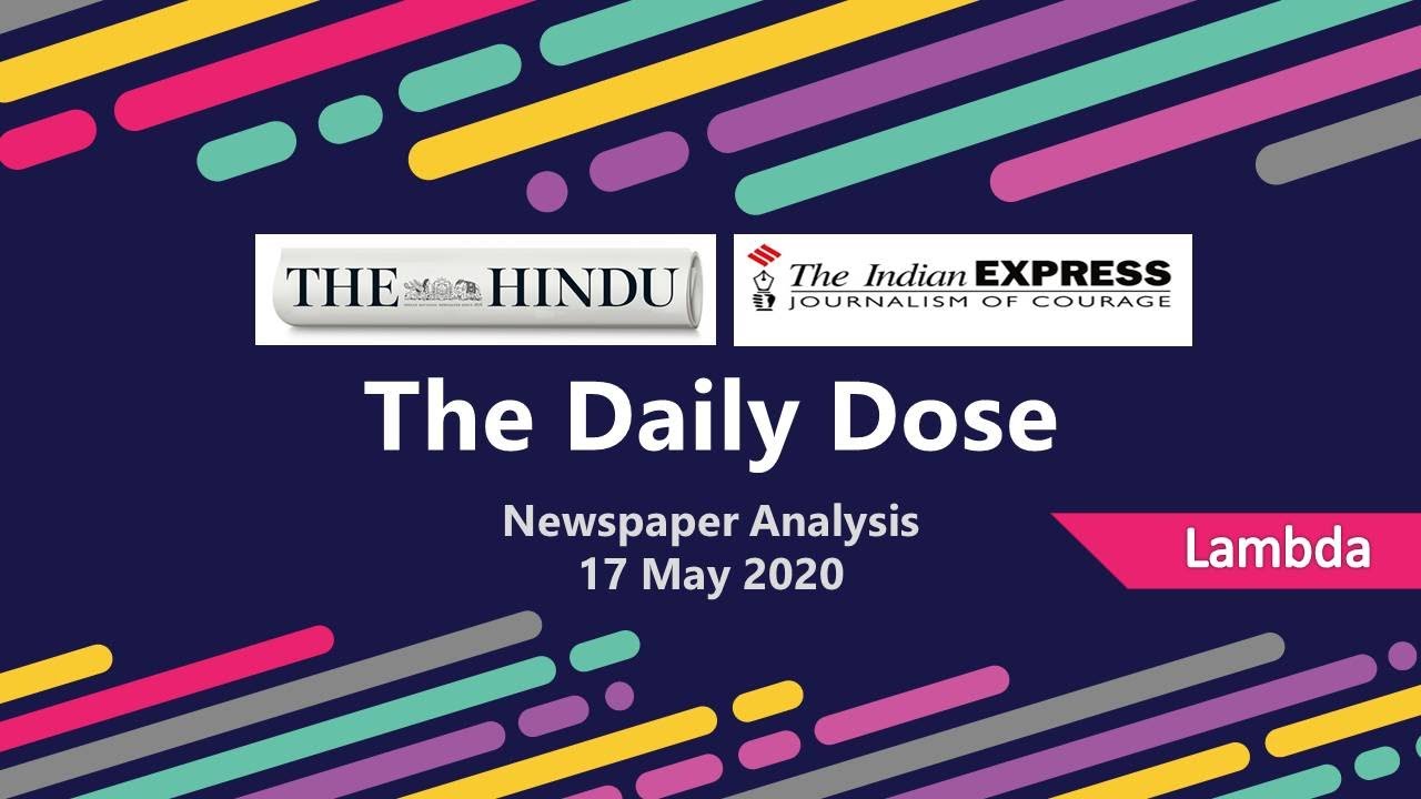 The Daily Dose Newspaper Analysis (The Hindu and The Indian Express ...