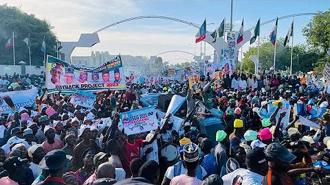 Massive Crowd Spotted As Seyi Tinubu Leads Kano Youths On Massive Solidarity Walk(Video&Photos)