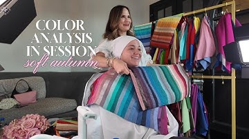 Color Analysis In Session: Soft Autumn 🍂 #coloranalysis