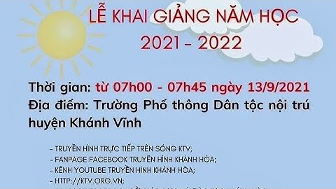 TRỰC TIẾP: LỄ KHAI GIẢNG NĂM HỌC 2021-2022