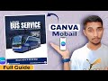 "Step by Step Bus Ad Poster Design in Canva Mobile | Shailevisuals