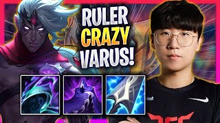 RULER CRAZY GAME WITH VARUS!  JDG Ruler Plays Varus ADC vs Draven! | Season 2024