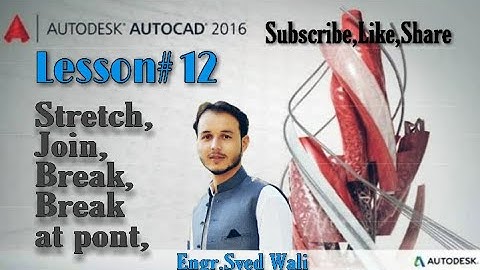 # 12 How to use Break, Break at Point & join Command AutoCAD FULL Tutorial in Urdu/Hindi.