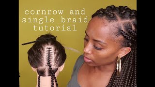 how to braid to the scalp step by step | box braids | single braids (step by step)