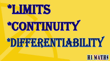 Limits, continuity, differentiability.HSST/SET/HSA/STATISTICAL ASSISTANT TOPIC