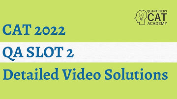 CAT 2022 Slot 2 QA Solutions #cat2022 #catexam #cat2023 #cat2024