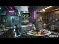 robot chef Bender screaming while burning fish 😂