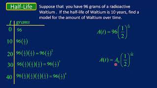 27 Exponential Functions Half Life