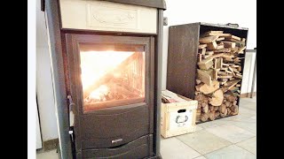 Maintenance and cleaning wood stove full of ash and nails