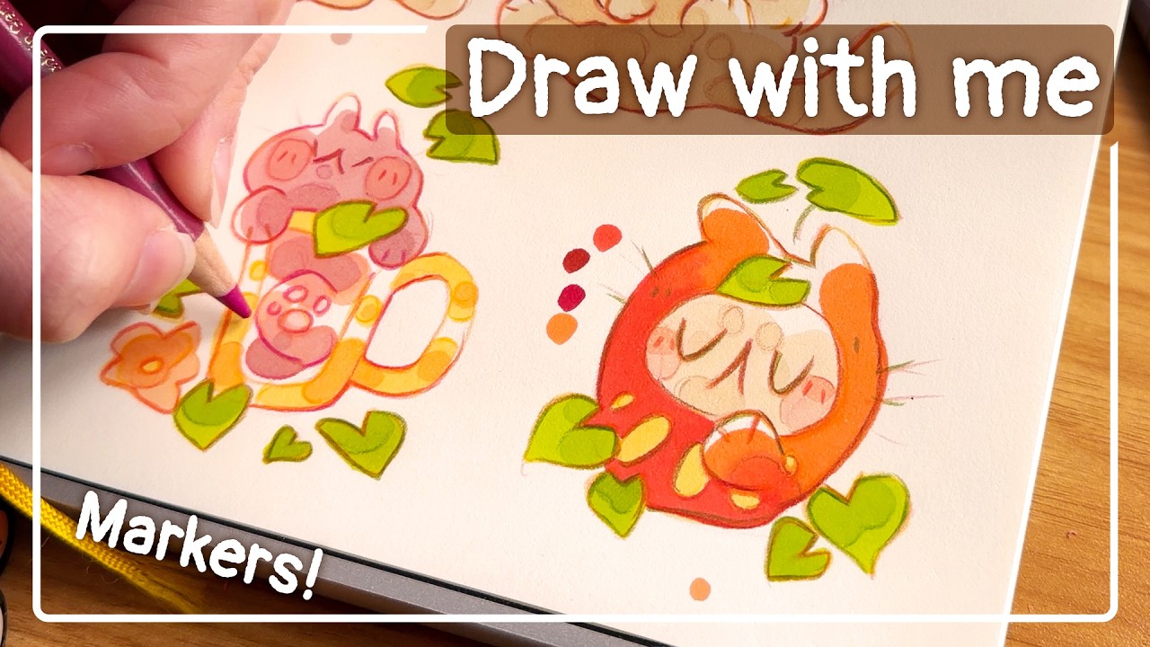 Draw with me ✿ Coloring with Markers