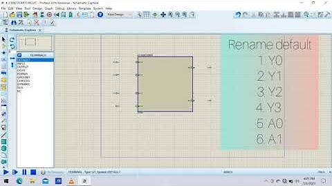 4-2 Encoder Circuit|Subcircuit Mode|Proteus 8.6