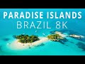 MOST BEAUTIFUL ISLANDS in BRAZIL. Best Places in Rio De Janeiro. Ilha Grande Drone Footage 8k.