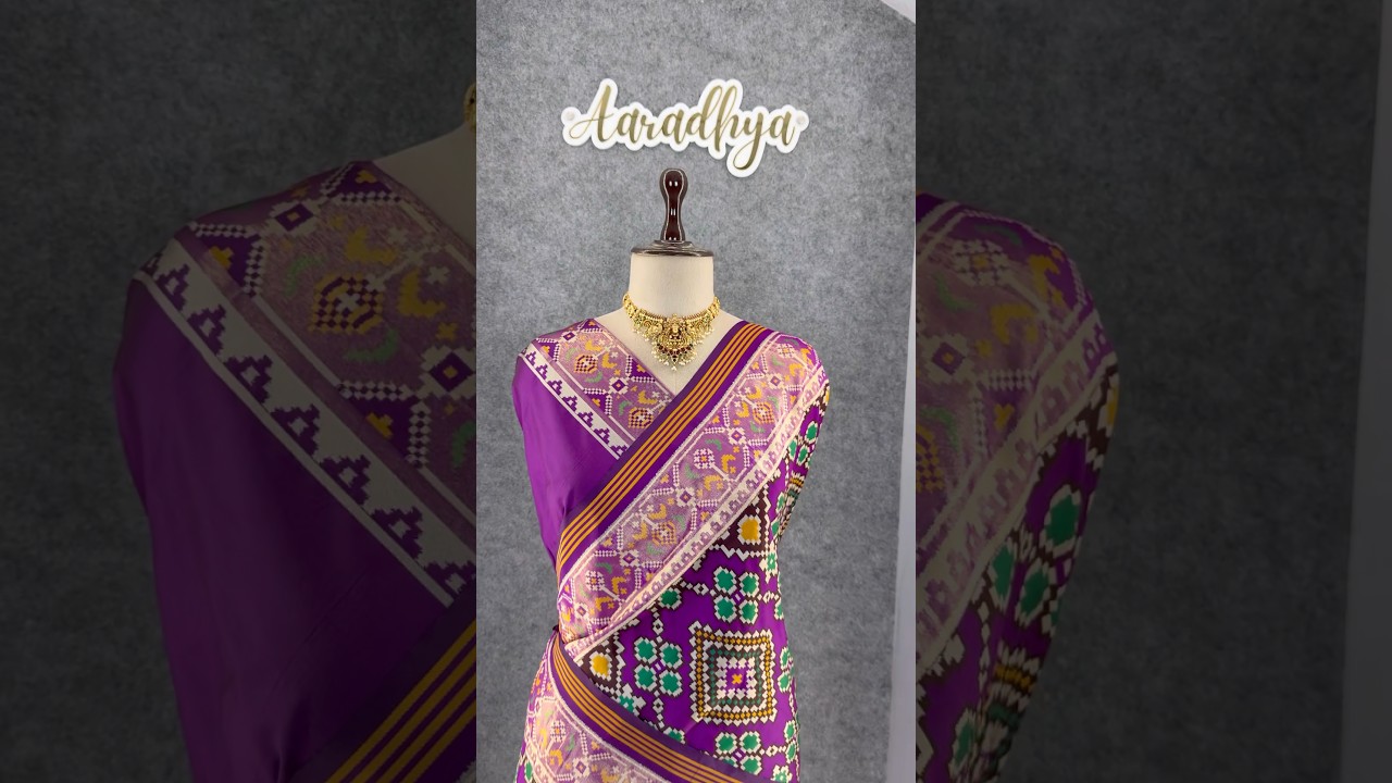 Premium Patola Weaving Phool Jaal Design Saree