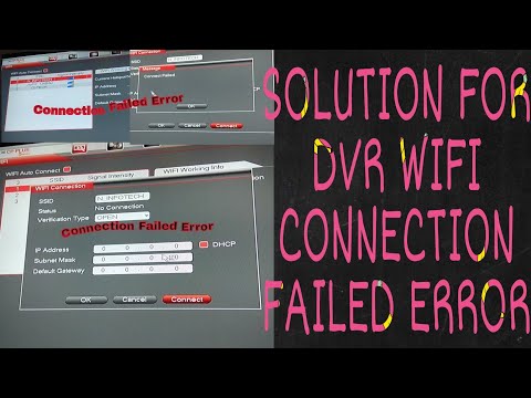 Solution for wifi connection failed Error in CPPLUS DAHUA PANASONIC DVR