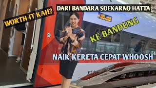 Dari Bandara Soekarno Hatta menuju kota Bandung dengan Kereta Cepat whoosh