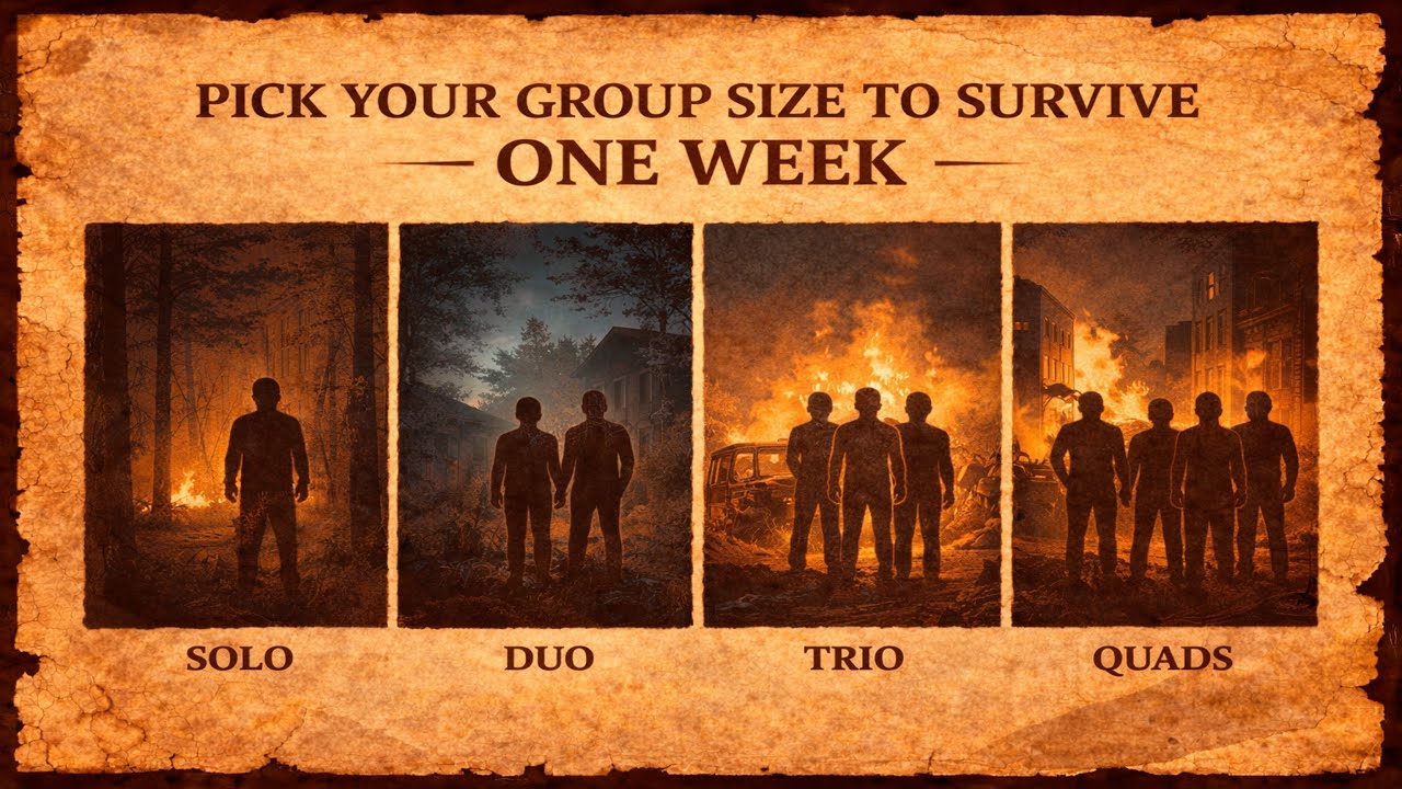 Pick your group size to survive for one week