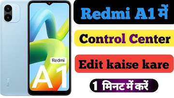 redmi A1 phone control Centre features at kaise kare | control centre setting || PAPA JI TECHNO