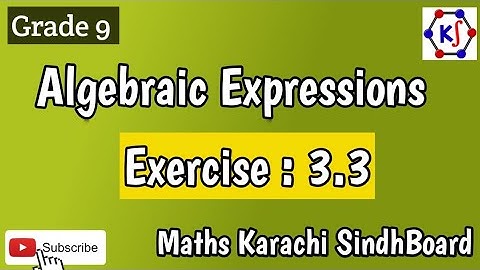 Algebraic Expressions || Class 9 || Exercise : 3.3 || Important Question #maths #simplfication