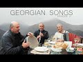 Georgian feast and Georgian singing, as well as views of the mountains near Kazbegi. ქართული სიმღერა