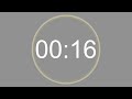 16 SECONDS - 4K - COUNTDOWN IN REVERSE - SECOND TIMER -