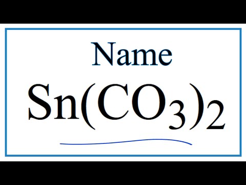 ვიდეო: რა ჰქვია SN ClO3 2-ს?