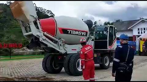 Commissioning of 4m3 Self Loading Mixer at the geothermal power plant, in Ulu Belu - Lampung