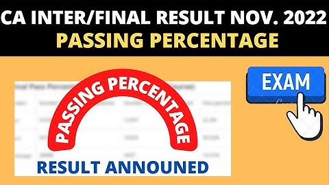 CA INTER/FINAL NOV 2022 RESULT ANNOUNCED  | CA INTER RESULT NOV 2022 | CA EXAM RESULT NOV 2022 |