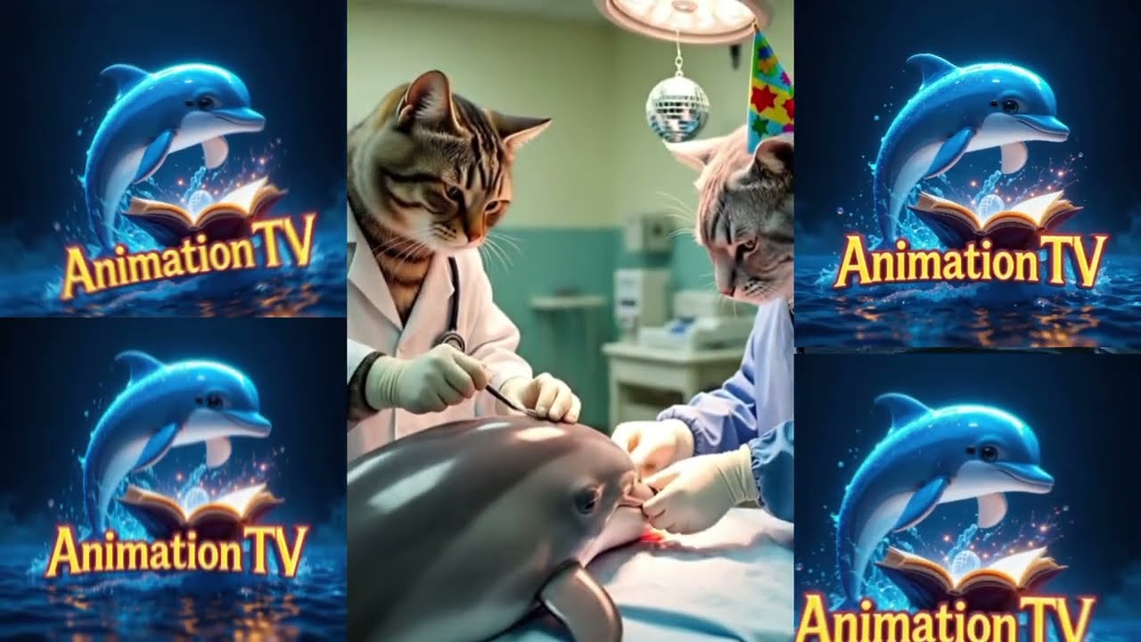 Funny Animal Doctors 😂 Cat Rabbit & Dolphin Liver Transplant | AI Shorts