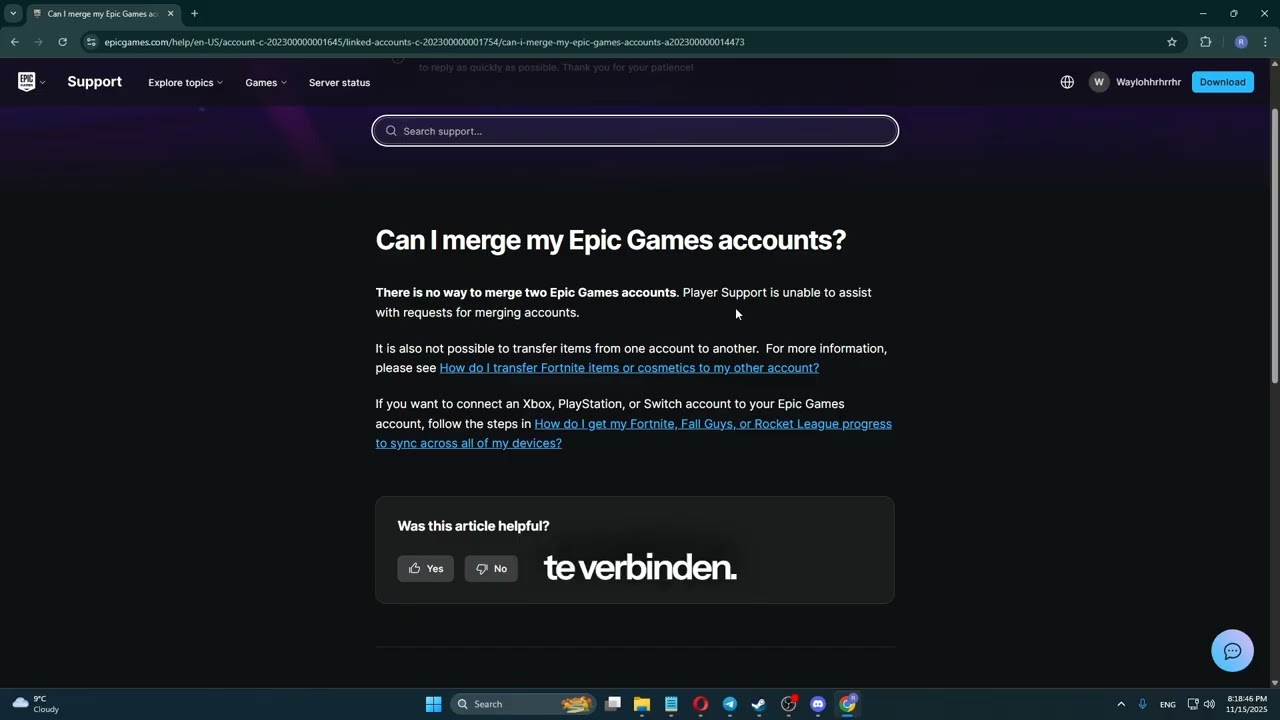 Как объединить учетные записи Fortnite и Epic Games — полное руководство