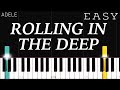 Adele - Rolling In The Deep | EASY Piano Tutorial