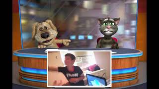 Talking Tom And Ben News - Leland Puts Poop Diaper On Dads Face
