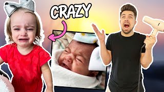 CRAZY MORNING ROUTINE WITH A NEWBORN BABY AND A TODDLER