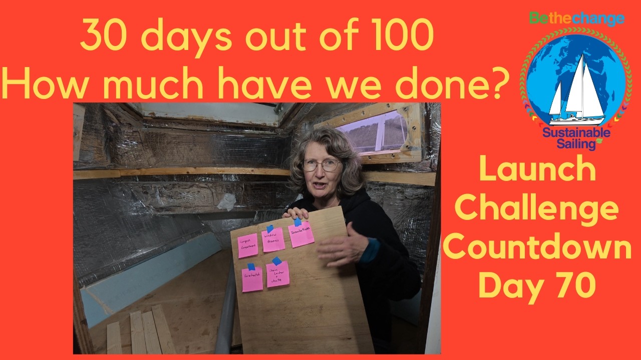 ⁣Countdown day 70! 30 days from 100 Launch challenge. What's achieved?  #BoatRefit #DIY #Challenge