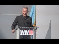 Tom Hanks delivers remarks during opening of Liberation Pavilion at National World War II Museum