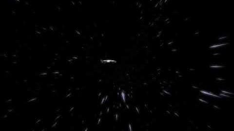Star Trek ship dropping out of warp